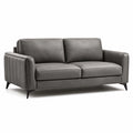 Zweisitzer-Sofa aus Leder in Dunkelgrau 200cm