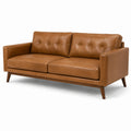 3-Sitzer Sofa Leder Braun