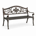 Gartenbank Aluminium Bronze Verzierungen 128cm
