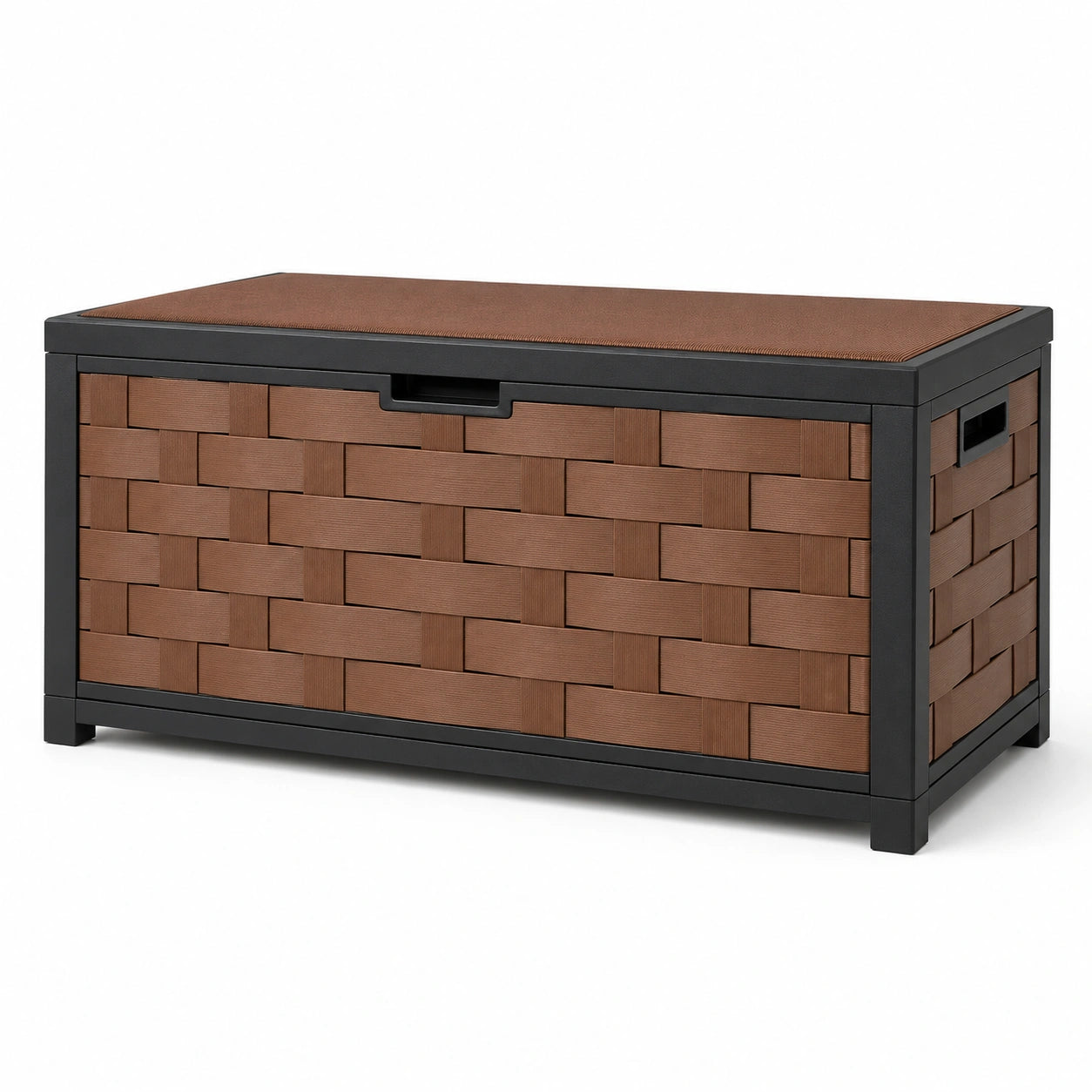 Aufbewahrungsbox aus Polypropylen Braun/Schwarz 120x60x55 cm