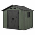 Metall Gartenhaus aus verzinktem Stahl 184 x 124 x 190 cm Grün/Schwarz