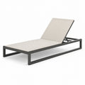 Gartenliege Aluminium Textilene Beige 210x70x35 cm