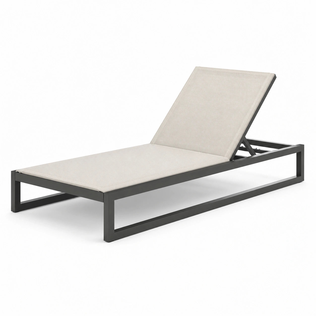 Gartenliege Aluminium Textilene Beige 210x70x35 cm